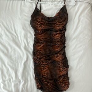 Princess Polly harlan mini dress brown